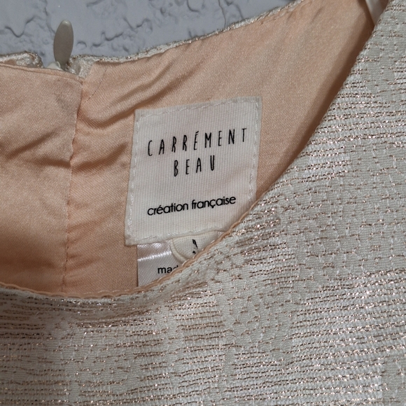Carrément Beau Création Française Girls Shimmer Jacquard Dress Size 4 - Picture 4 of 9